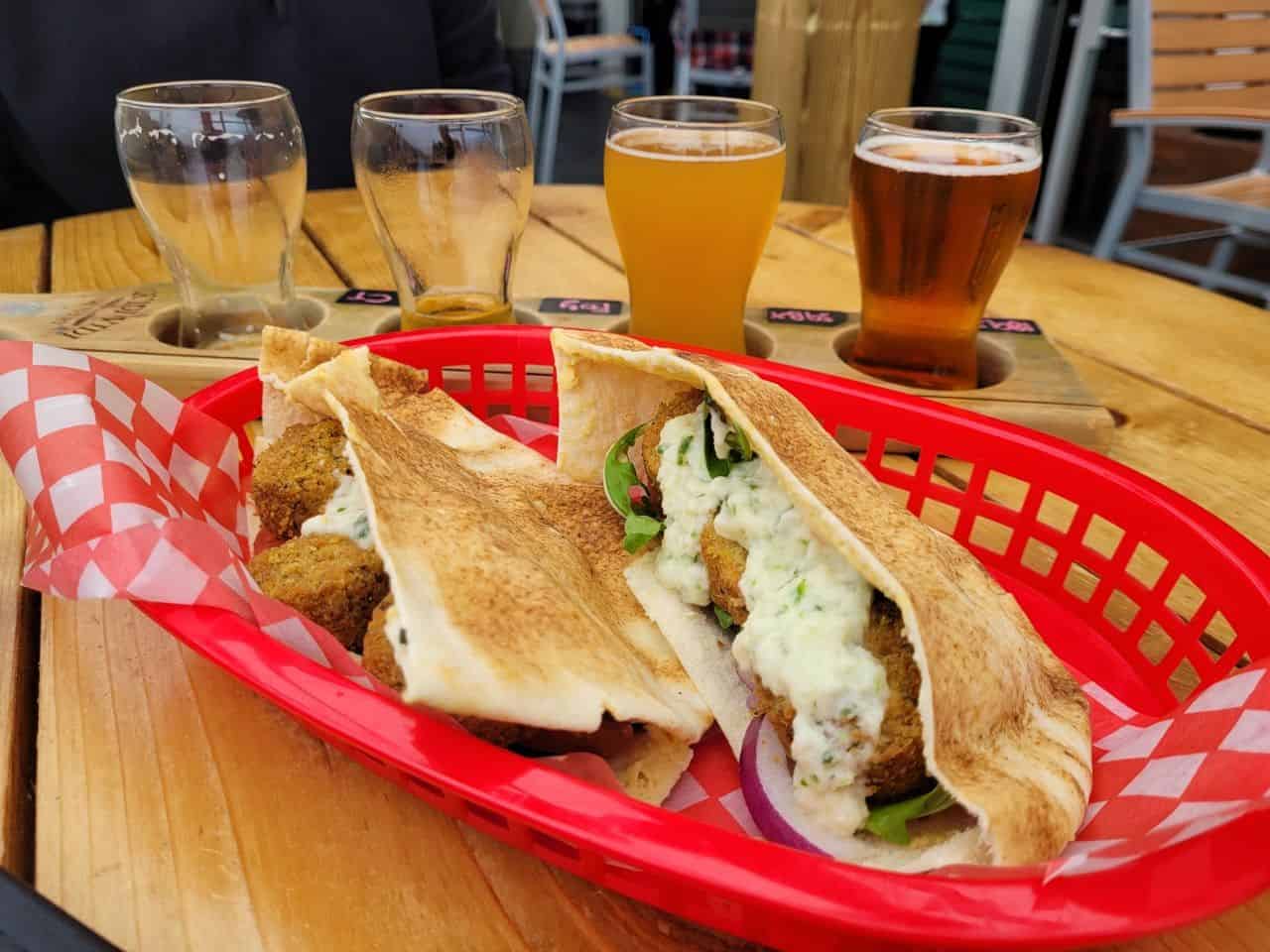 A delicious falafel pita pocket, perfectly paired with Quidi Vidi’s craft beer. Fresh, flavourful, and the ideal snack to enjoy while soaking in the brewery’s scenic waterfront view.