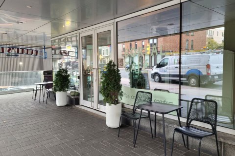 Modern Boreal Café in downtown St. John’s, Newfoundland welcomes visitors with Scandinavian-inspired design, artisanal coffee, and locally sourced treats — the perfect stop before or after exploring nearby trails like the T’Railway.