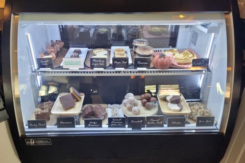 Coffee Matters in St. John’s, Newfoundland welcomes visitors with a contemporary, cozy atmosphere, expertly roasted coffee, and seasonal baked treats — the perfect stop before or after walking Rennie’s River Trail.