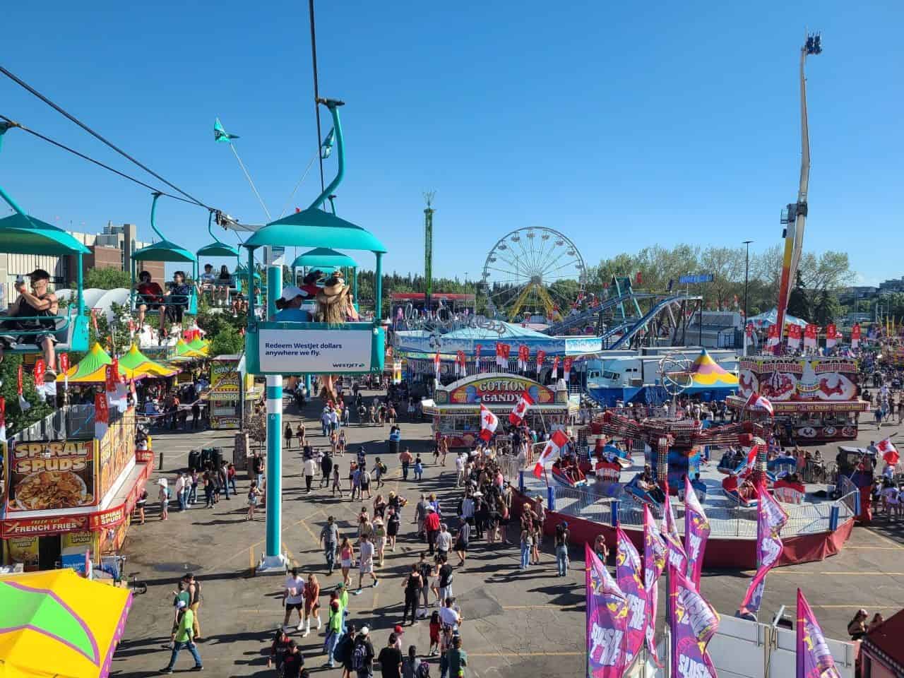Crowds overtake Stampede Park in Calgary Alberta every July for the Greatest Outdoor Show on Earth, the Calgary Stampede.