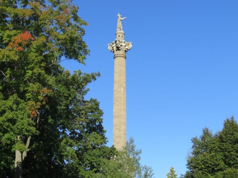 Brock’s Monument at Queenston Heights in Ontario, Canada, commemorating Major General Sir Isaac Brock and the War of 1812, a historic stop along the Niagara River Recreational Trail near Niagara-on-the-Lake.