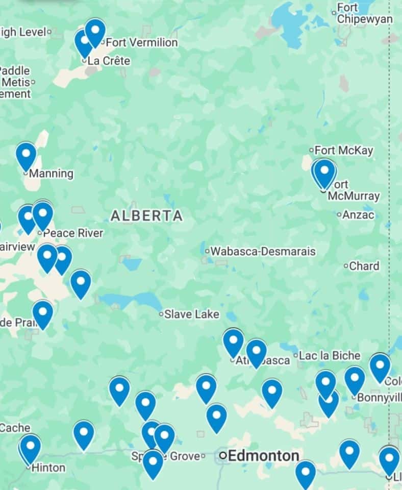 Pick your area of Northern Alberta Canada on a shopping road trip adventure finding hidden gems along the way