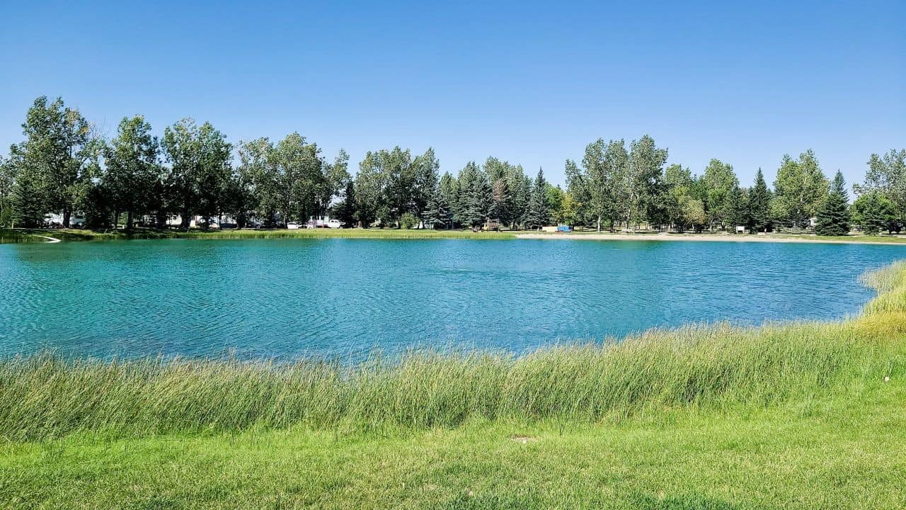 Granum Pond in Granum Alberta Canada