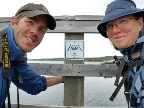 The 435 km Confederation Trail in Prince Edward Island Canada is part of Trans Canada Trail, and is open to hikers, cyclists, and snowmobiles.