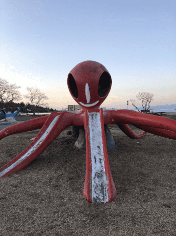 red-octopus-slide-cadboro-bay-gyro-park-saanich-bc
