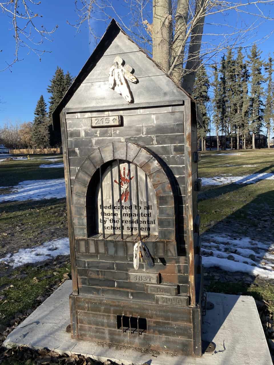 Portage la Prairie Indian Residential School Memorial - Memorial erected on the former site of the Indian Residential School on the Keeshkeemaquah Reserve. "Dedicated to all those impacted by the residential school system." 