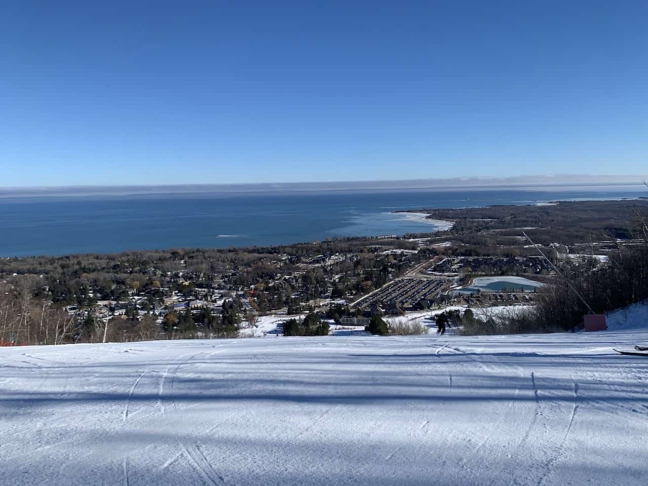 Views of Georgian Bay from Craigleith Ski Club - The Craigleith website boasts of breathtaking views of the escarpment and Georgian Bay. I have to agree, the view was fantastic!