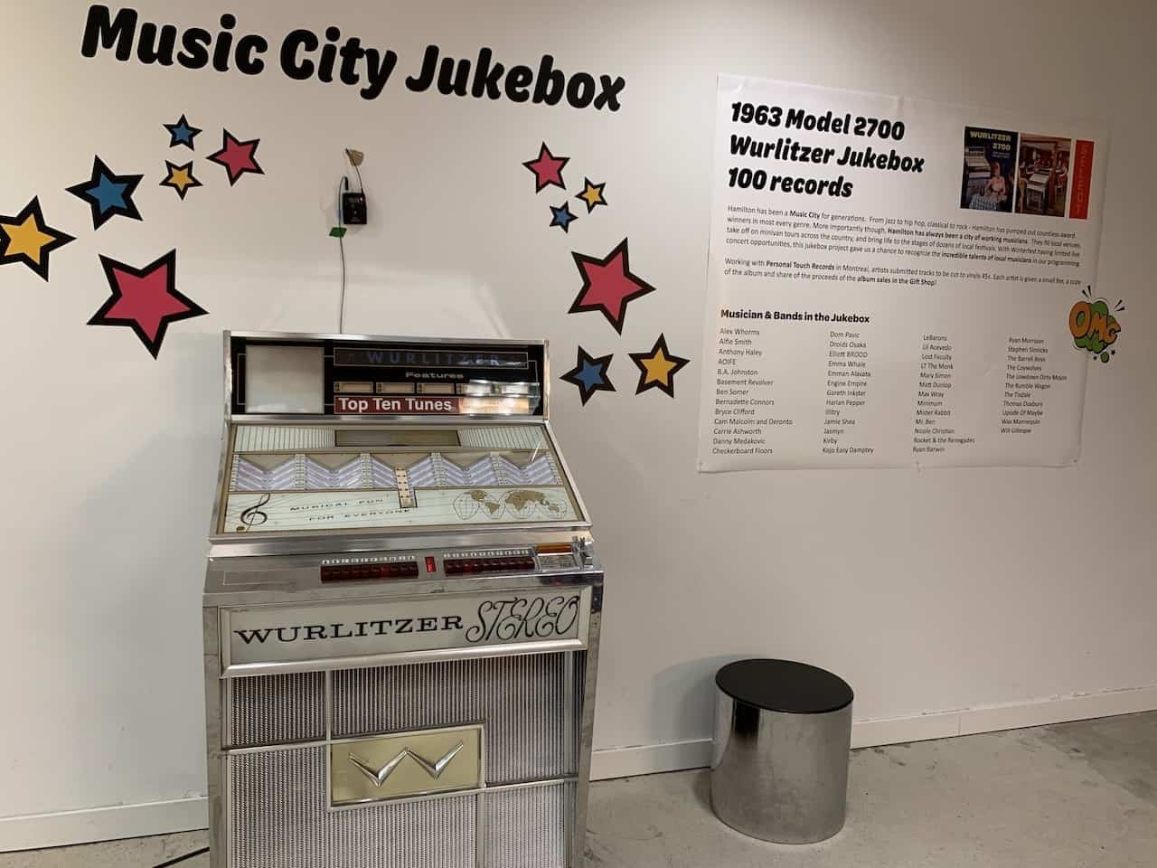 Hamilton Winterfest Pop Local Artists Jukebox - This 1960's Wurlitzer Jukebox at Hamilton Winterfest Pop was filled with music from local Hamilton musicians in Hamilton, Ontario, Canada.