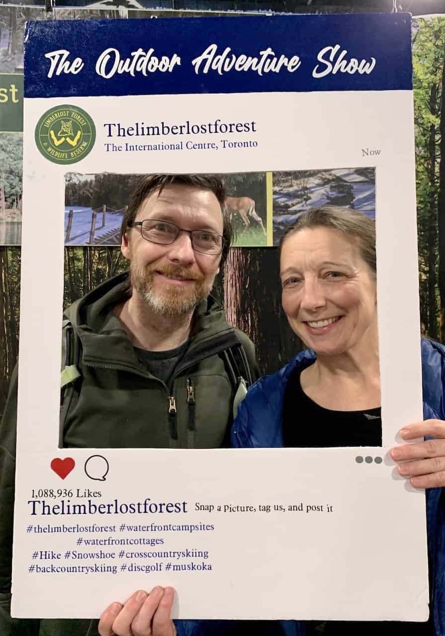Limberlost Forest Photo Opportunity at the Outdoor Adventure Show Toronto Ontario Canada - The Limberlost Forest and Wildlife Reserve  located in Huntsville, Ontario, Canada, provided a frame for a fantastic photo opportunity!