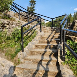 Stairs Around Elbow Falls Alberta Canada 