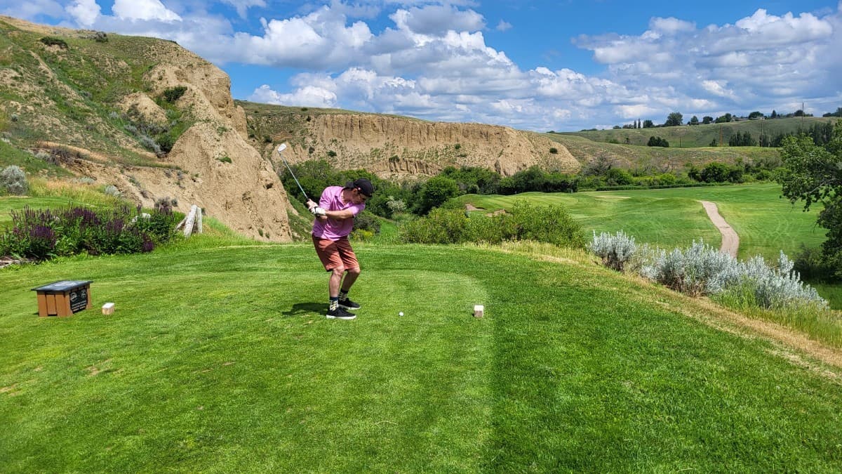 Medicine Hat Cottonwood Coulee Golf Course - Golfing amongst the dunes and coulees at the Cottonwood Coulee Golf Course in Medicine Hat Alberta Canada.