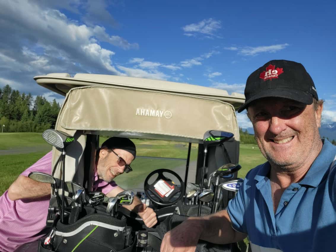 St. Eugene Golf Resort & Casino Cranbrook BC - Colin and Greg Girard enjoying a day golfing at the St. Eugene Golf Resort & Casino in Cranbrook BC Canada. 