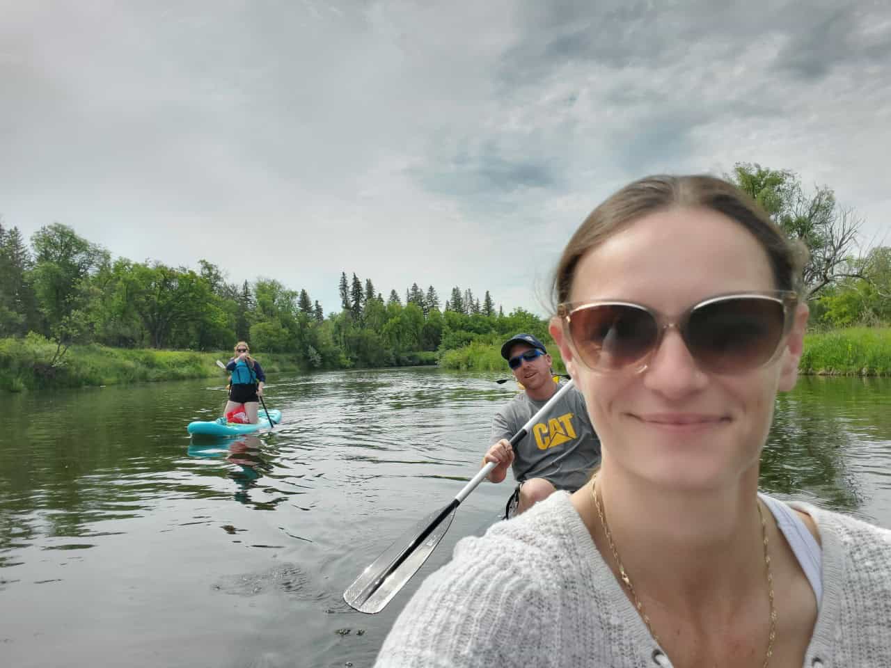 Selfie on the Moose Jaw River - Had to snap a quick selfie of us paddling the Moose Jaw River in Moose Jaw Saskatchewan Canada 