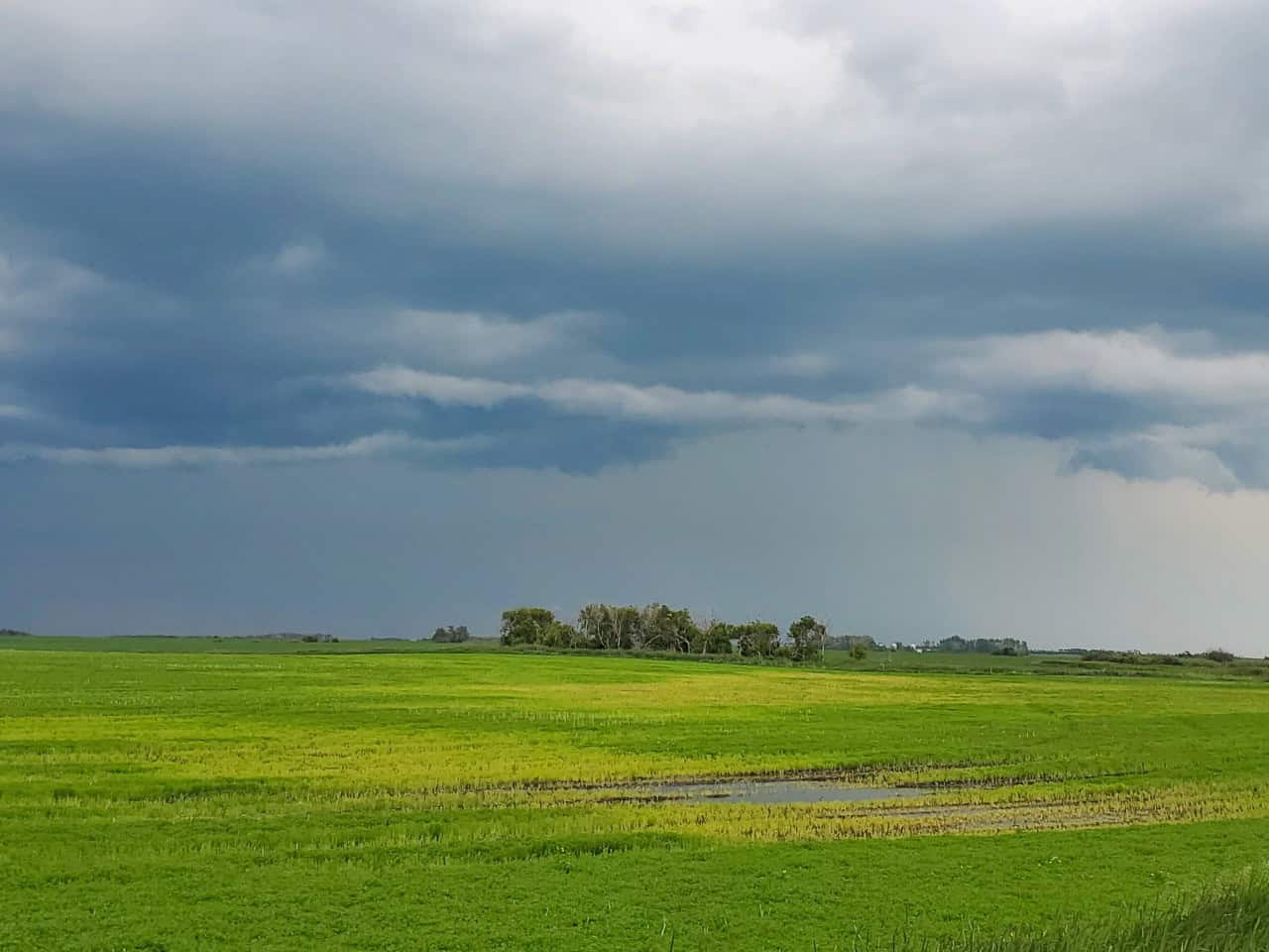 Is this a storm near Fort Qu'Appelle Saskatchewan 2024-09-17 - As I traveled along Hwy 35, it was clear that a storm was gathering. I wanted to reach the Qu'Appelle river valley before it rained. Would the rain hold off until then?