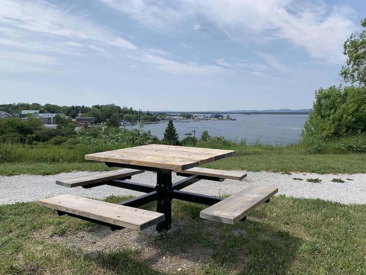 Picnic Benches at Turner Park Little Current Ontario  - The picnic benches at Turner Park offered fantastic views over the water in Little Current, Ontario, Canada.