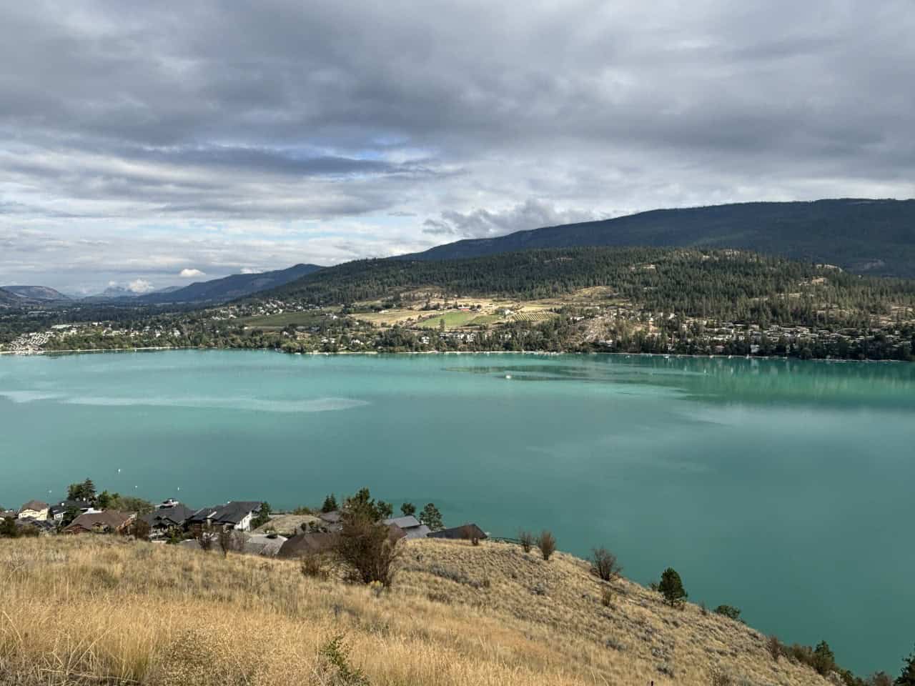 Kalamalka Lake  and Coldstream 2024-09-25 - The community of Coldstream is along the edge of Kalamalka Lake. 