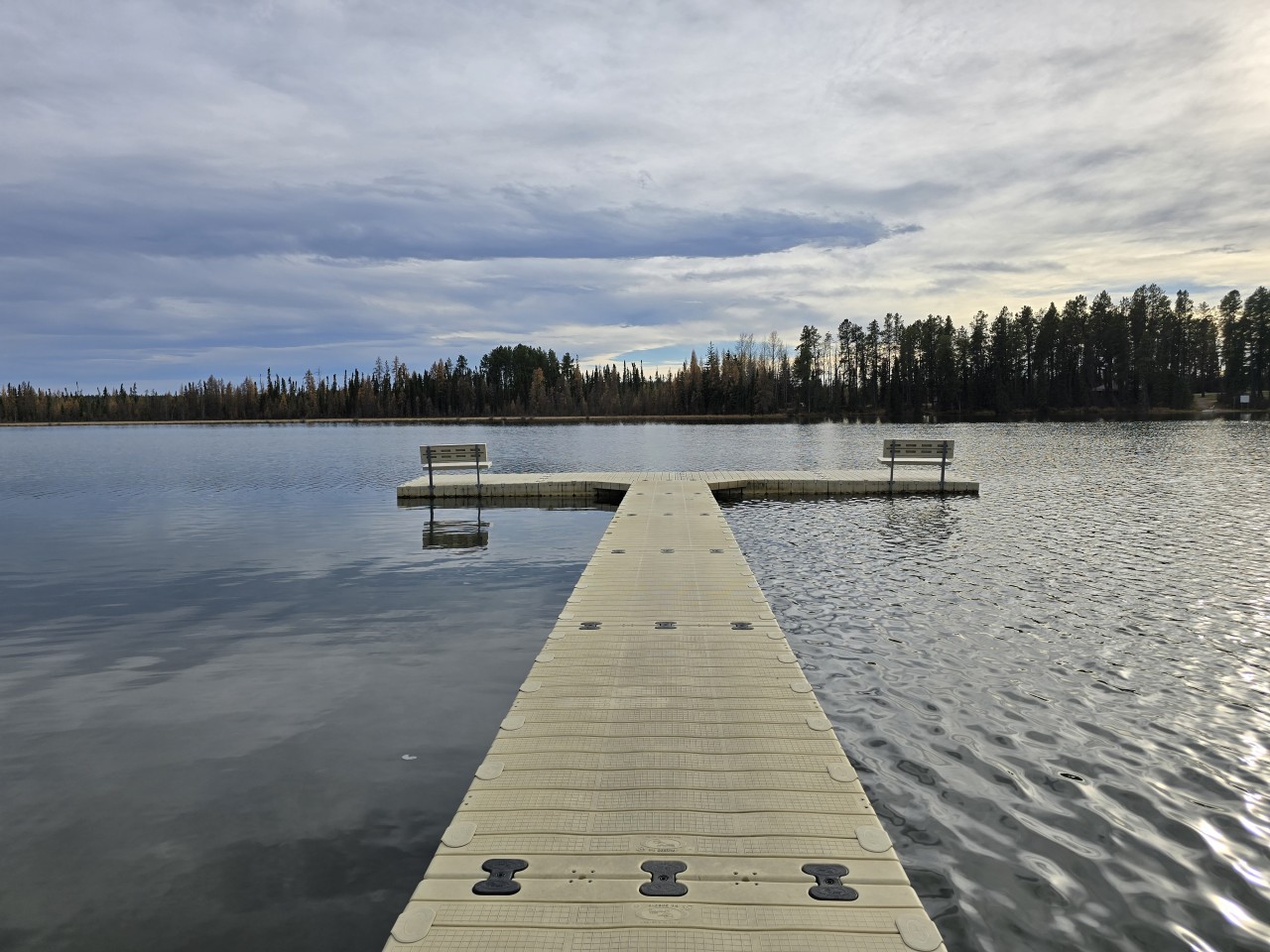 Boardwalk Leads You to the Dock - The boardwalk will take you out over Twin Lakes to a nice viewing area on the floating dock. There are even benches on all of the docks!