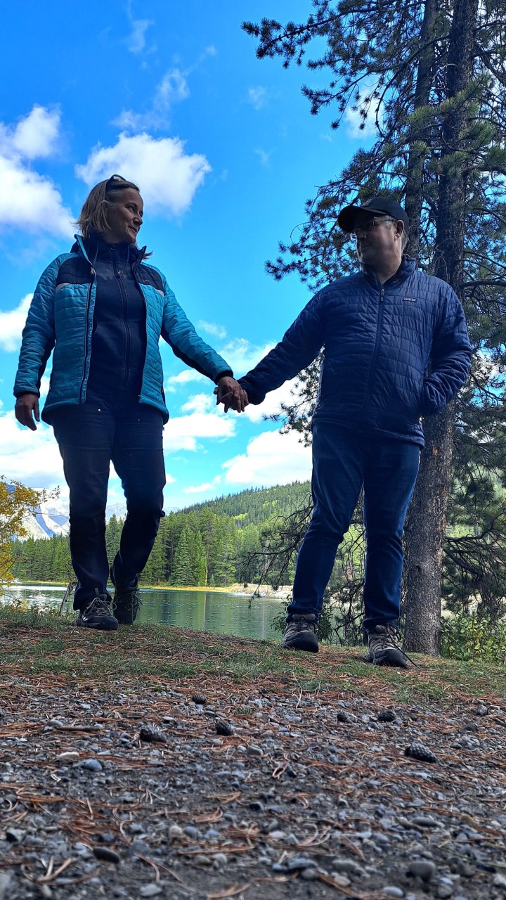 Two Jack Lake Trail in Banff National Park - There is a nice, leisurely trail that runs through the Two Jack Lakeside Campground to a day use area and viewpoint. The trail follows along the shoreline. 
