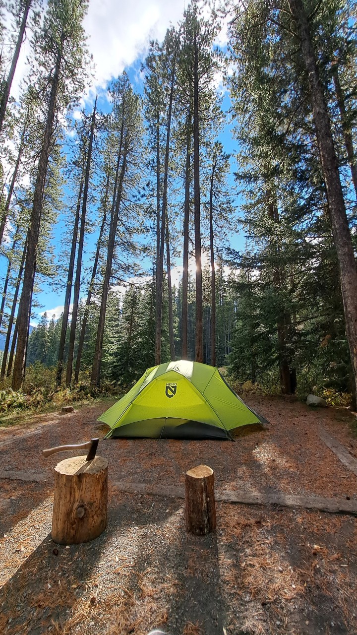 Two Jack Lakeside Campground in Autum - Two Jack Lakeside Campground is a very popular campground near the Town of Banff. It 64 large and well treed unserviced sites as well as 22 walk-in tent sites and 10 oTentiks. This is our favourite campground in the area. To get a spot here we had to book the day Banff National Park front country reservations opened in January!