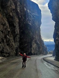 Bucket List Photo on the Sinclair Canyon cut - Radium B.C.