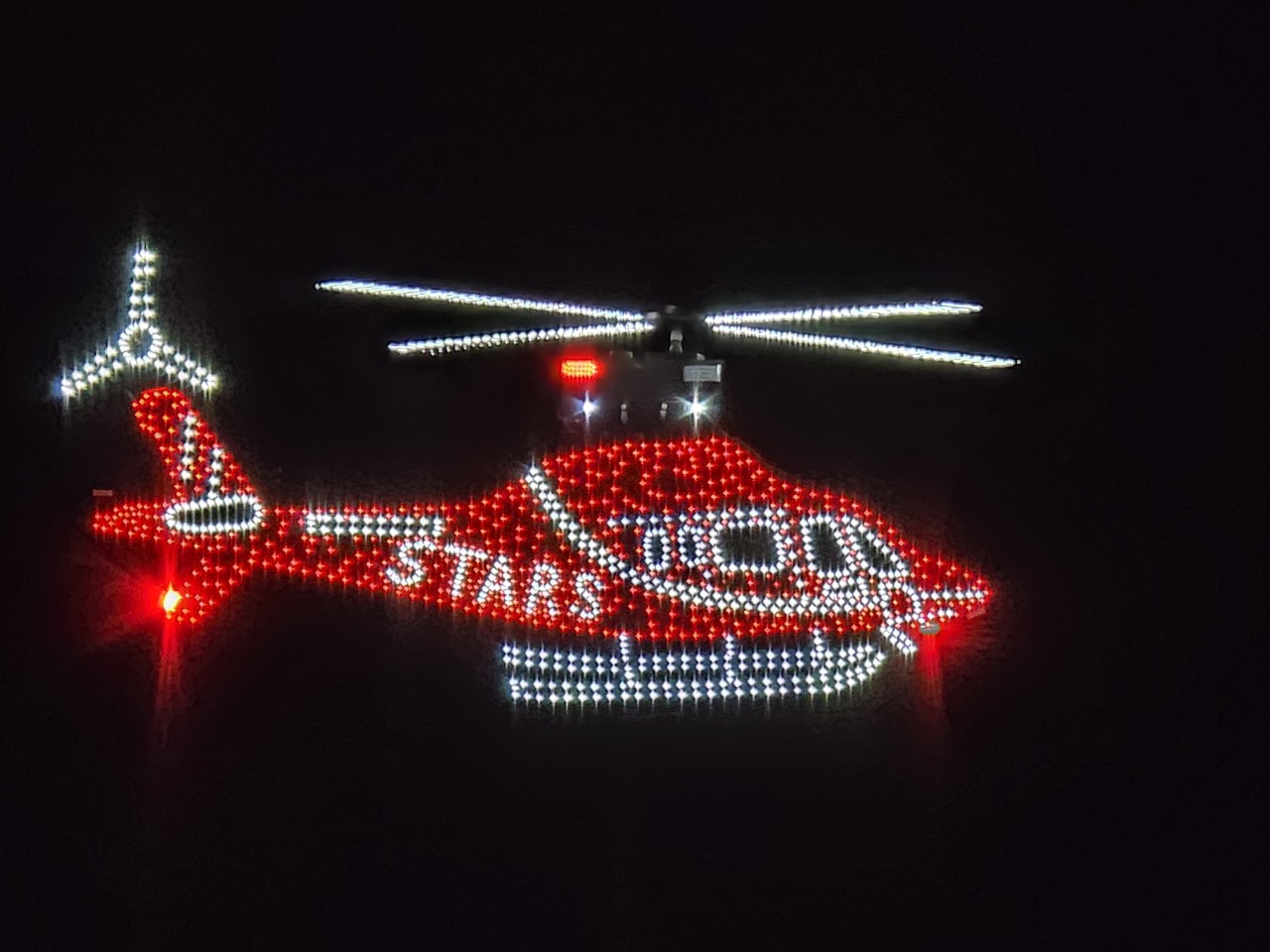 Stars Helicopter Christmas Lights  - An amazing display for our local heros at Stars! Definitely an eye catching and jaw dropping display of Christmas Lights. 