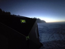 Night Time Sets in On Burnstick Lake 