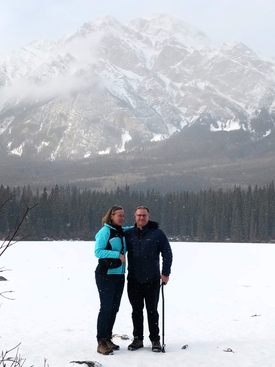 Pyramid Lake Walking on Water - Pyramid Lake's ice was thick enough to walk on during our visit, so we enjoyed a little stroll on the lake to admire the views from a different angle.
