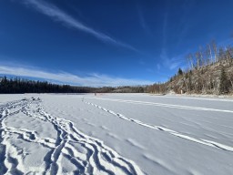 Ice Fishing Mitchell Lake Alberta Canada 2025-01-11