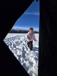 Ice Fishing Mitchell Lake Alberta Canada 2025-01-11