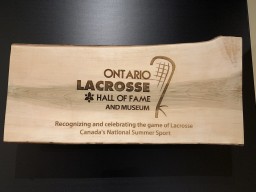 Ontario Lacrosse Hall of Fame and Museum Sign in St. Catharines Ontario Canada 