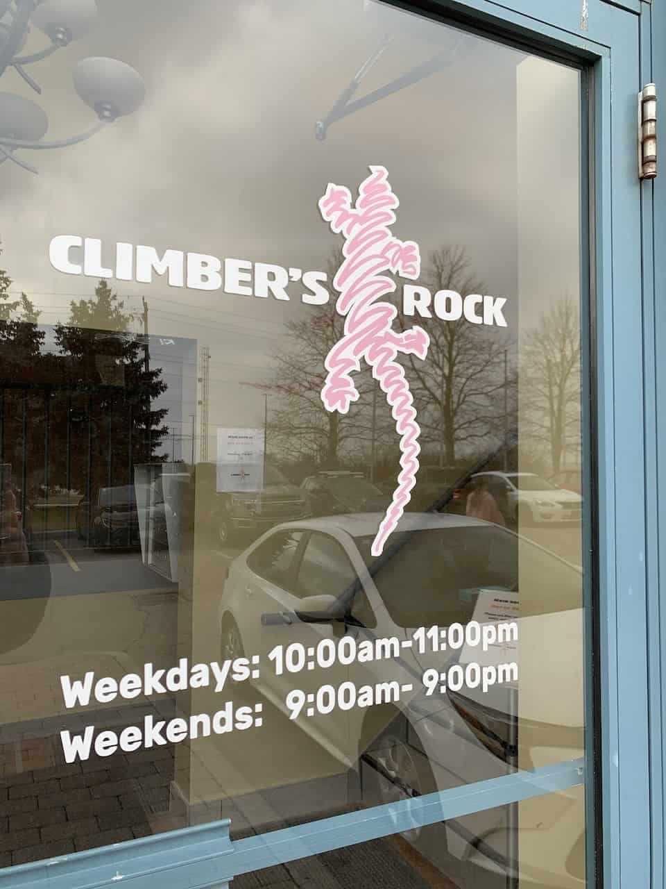 Climber's Rock Burlington Ontario Hours of Operation - Climber's Rock can be found on Harvester Road in Burlington, Ontario, Canada. They are open every day of the week with their hours of operation posted on the door to their facility.