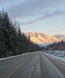 Road From Revelstoke to Shelter Bay BC