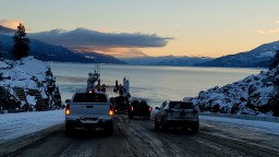 Ready to Board the Upper Arrow Lake Ferry - Shelter Bay, British Columbia Canada