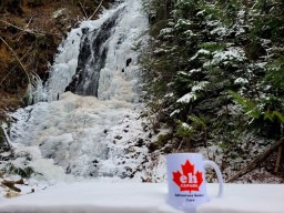 ehCanadaTravel Mug at Roadside Waterfall - Ione Rest Area - Central Kootenay B.C.