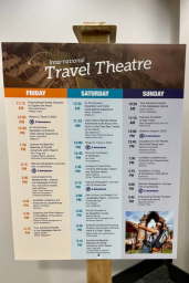 The International Travel Theatre had sessions on travel from all over the world