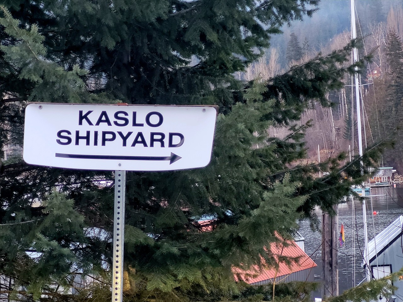 The Kaslo Shipyard Sign - Kaslo B.C.  - The Kaslo Shipyard use to rent out houseboats on Kootenay Lake, however current information has both the boats and business up for sale. 
Great opportunity for an entrepreneur!
Kaslo, B.C. 