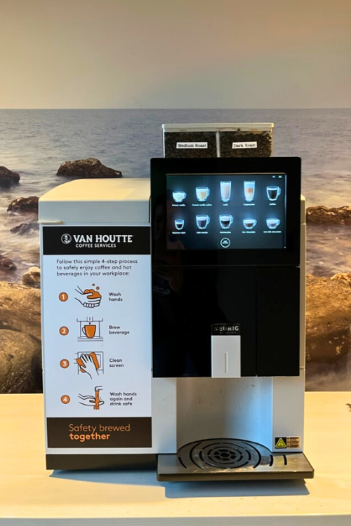 The Simon has an amazing self-serve coffee station - The third floor lobby of The Simon has an amazing self-serve coffee station with many options and features. Access to unlimited, 24-hour coffee is included in your stay.