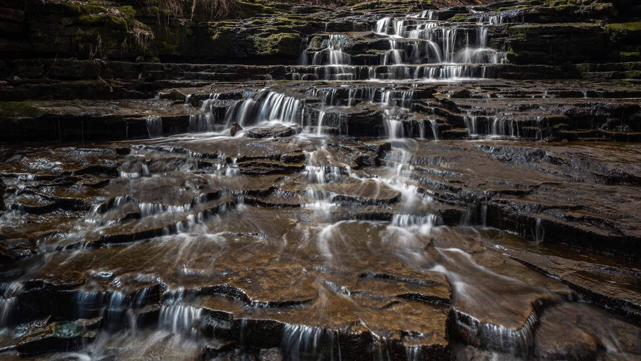 Stair-Step-Water-Falls - Several smaller water falls are found throughout Short Hills Provincial Park near St Catherines Ontario