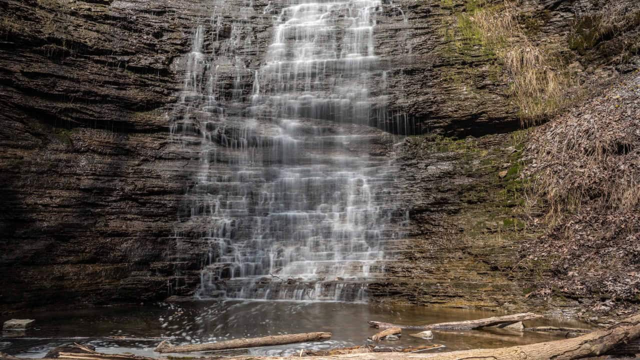 Swayze-Falls-Short-Hills-Provincial-Park - Photographing Swayze water falls at Short Hills Provincial Park using a slow camera shutter speed for effect.