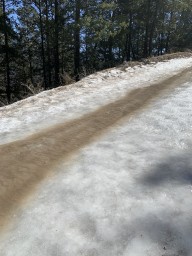 Water over Ice Making Ice Slippery Dutch Creek Hoodoo Trail
