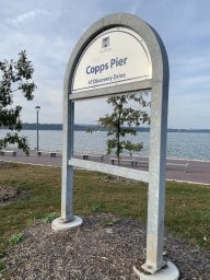 Copps-Pier-Park-Sign-on-Discover-Drive