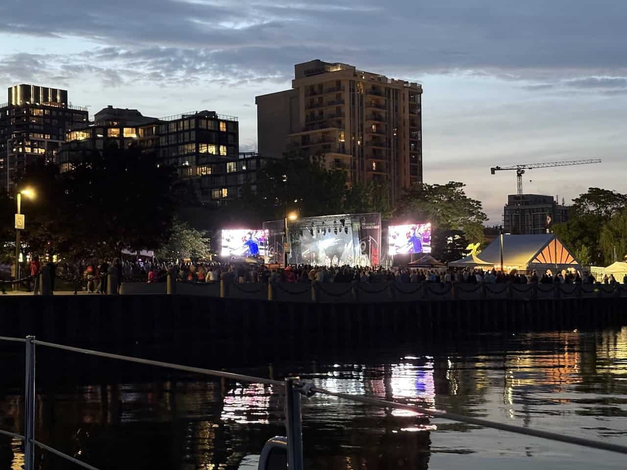Stage-at-Sound-of-Music-Burlington-Ontario - 
The stage was in the distance, but the sound was perfect for the show at Spencer Smith Park in Burlington, Ontario, Canada.