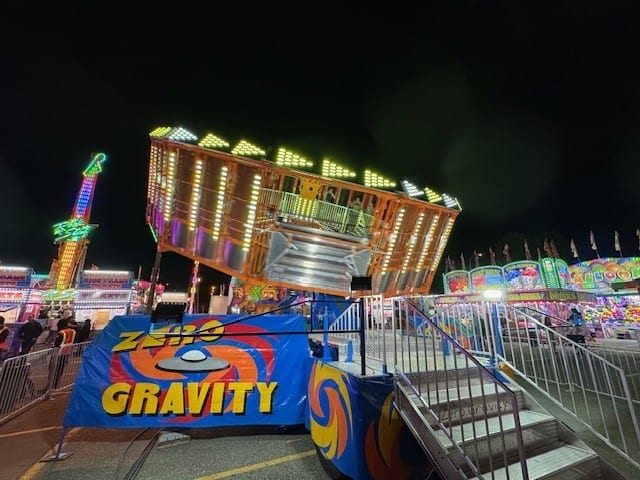 Take-a-spin-on-Zero-Gravity-West-Coast-Amusements-Western-Canada - Zero Gravity, also known as RoundUp, is an amusement ride that uses centrifugal force to press riders against the walls as it spins. When the force peaks, lifting an arm or leg becomes nearly impossible at West Coast Amusements midway at Mayfair Mall in Victoria, BC.