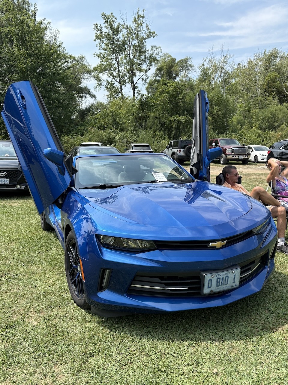 Beautiful-Cars-at-Turkey-Point-Show-and-Shine - I like the way the doors on this car at the Show and Shine Car Show go up instead of out. This unique design allows drivers and passengers to ensure they won't hit anything when the doors are opened.