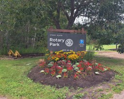 Rotary Park Stony Plain Entrance Sign