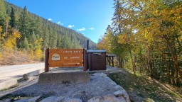 Lussier Hot Springs Entrance Sign – Whiteswan Lake Provincial Park BC