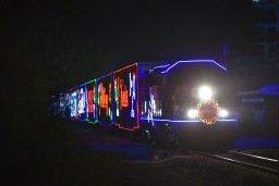 The CPKC Holiday Train Arrives in London, Ontario, Canada