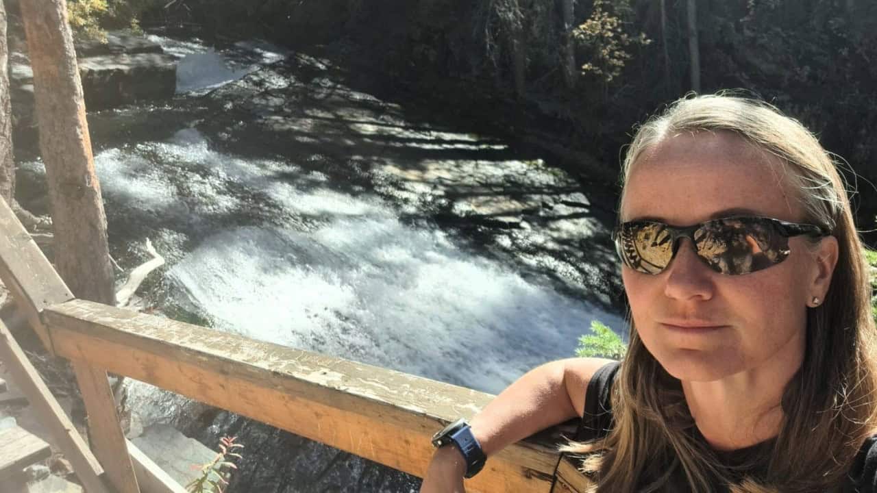 Cherry Creek Falls Kimberley BC Scenic Cascade - This 9-metre cascading slide waterfall can be viewed from a shaded platform. Plus, the soothing sound of water and cool mist make Cherry Creek Falls Kimberley BC a refreshing nature stop.