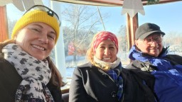  First Visit Selfie on the Fort Edmonton Streetcar