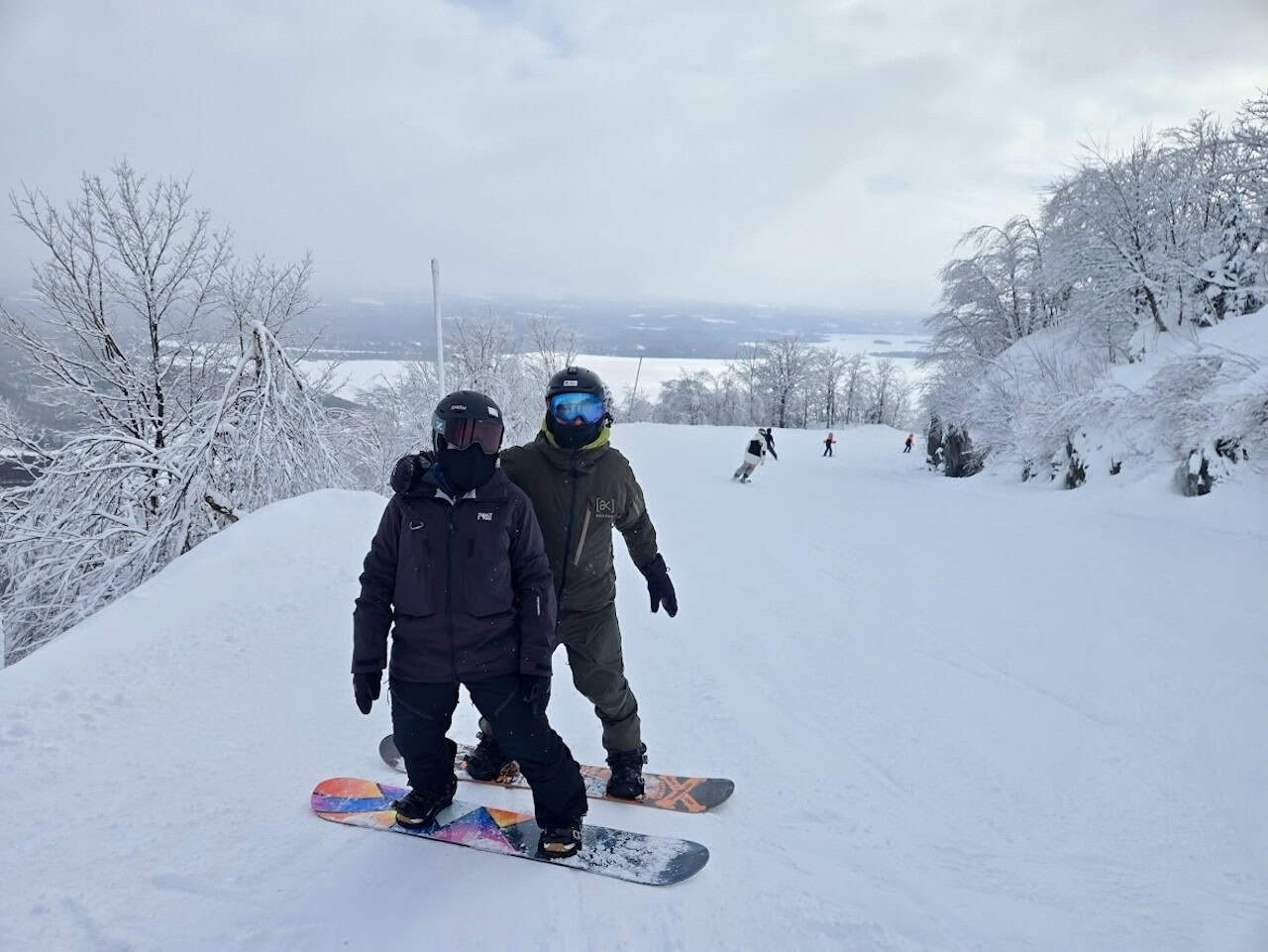 Snowy-Trees-Owls-Head - The frosty trees along the edges of this run at Owl's Head were so beautiful in Mansonville, Quebec, Canada.